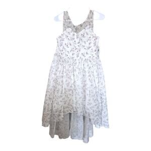 NEW By & By Girl's Plus Sleeveless High-Low Sweetheart Dress White (Size: 18.5)